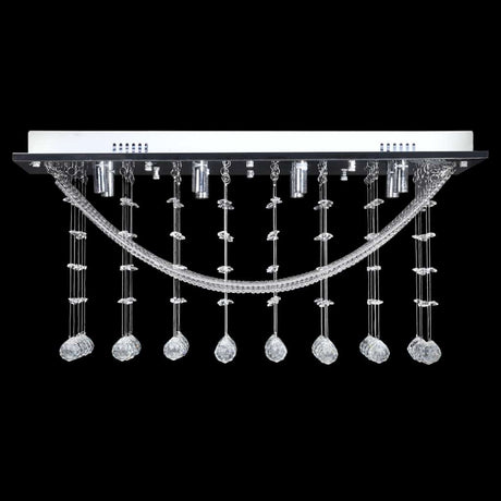 VIDAXL -Deckenlampe mit glitzerndem Glas Kristallperlen 8xg9 29 cm