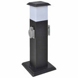 VIDAXL BUITENSTOPCONTAKT AUF SALTER MIT LAMPE (Schwarz)