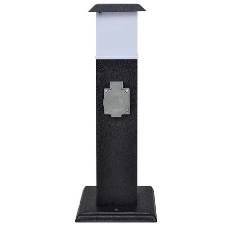 VIDAXL BUITENSTOPCONTAKT AUF SALTER MIT LAMPE (Schwarz)