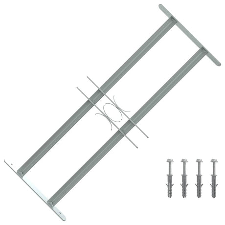 VIDAXL-Fensterschutzschutz mit 2 Cross-Rods 500-650 mm einstellbar