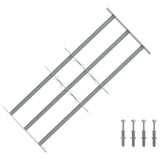 VIDAXL-Fensterschutzschutz mit 3 Cross-Rods 700-1050 mm einstellbar
