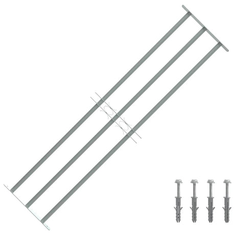 VIDAXL-Fensterschutzschutz mit 3 Cross-Rods 1000-1500 mm