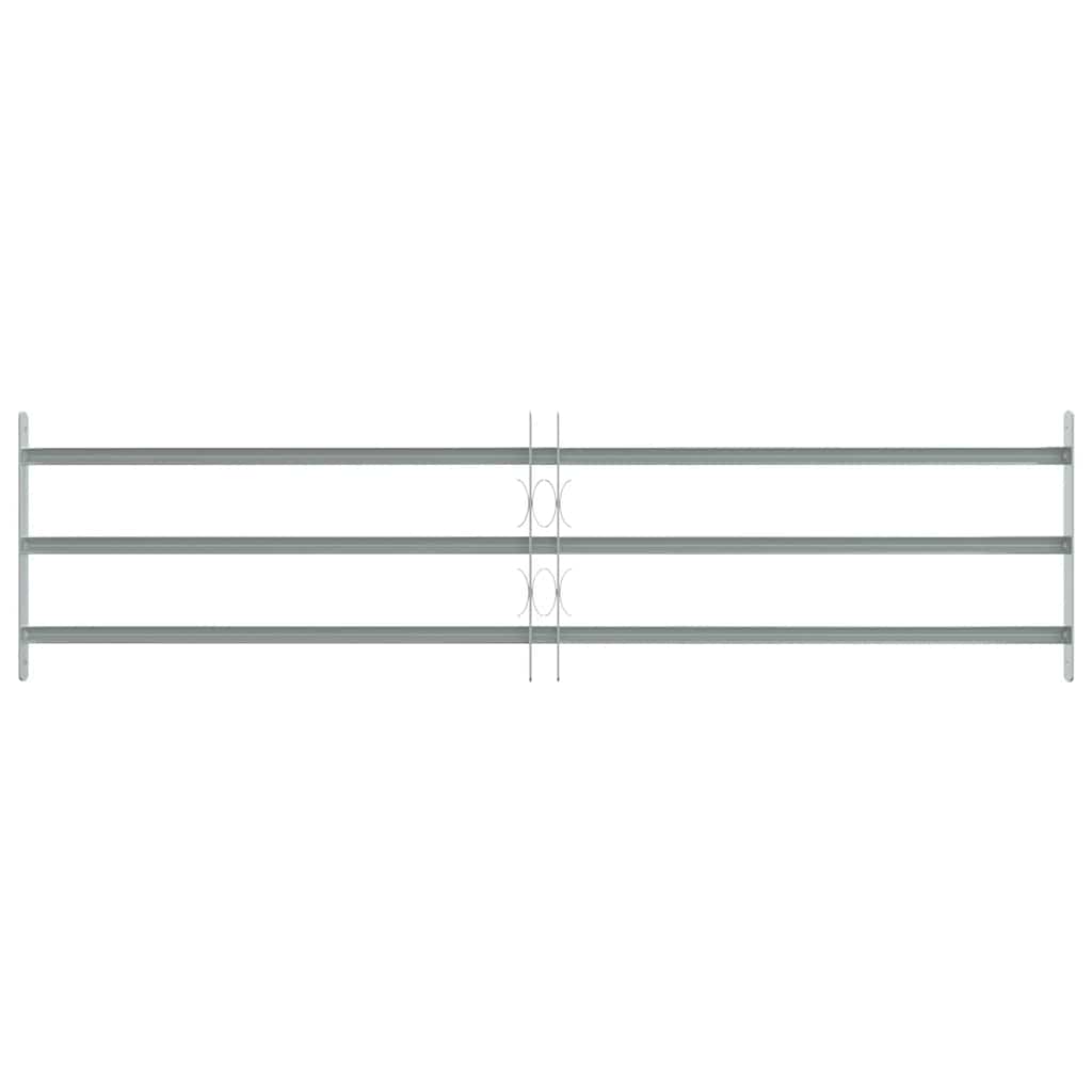 VIDAXL-Fensterschutzschutz mit 3 Cross-Rods 1000-1500 mm