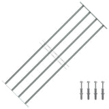 VIDAXL-Fensterschutzschutz mit 4 Cross-Rods 1000-1500 mm einstellbar