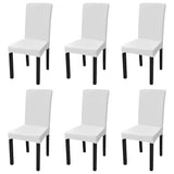 Vidaxl 6 STED bedeckt gerade Stretch White