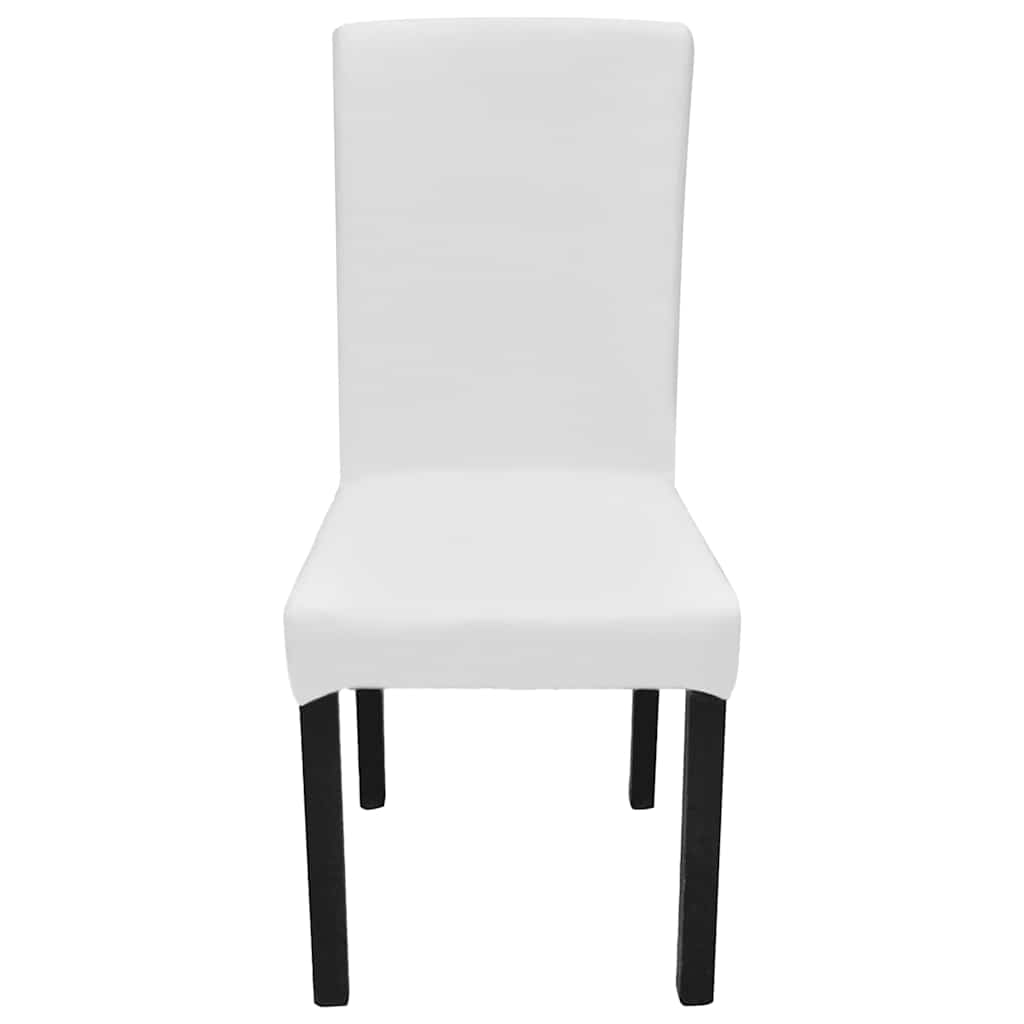 Vidaxl 6 STED bedeckt gerade Stretch White