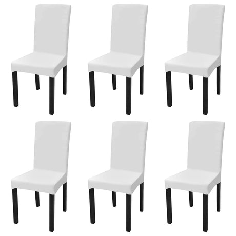 Vidaxl 6 STED bedeckt gerade Stretch White
