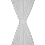 Vidaxl Mikrosatin-Vorhänge mit Ringen 140 x 175 cm 2 Stück (Creme)