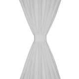 Vidaxl Micro-Satin-Vorhänge mit Ringen 140 x 225 cm 2 Stücke (weiß)