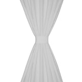 Vidaxl Micro-Satin-Vorhänge mit Ringen 140 x 245 cm 2 Stück (weiß)