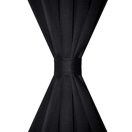 VIDAXL -Vorhänge mit Slots 135 x 245 cm schwarz 2 STs