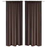 VIDAXL -Vorhänge mit Slots 135 x 245 cm braun 2 PCs