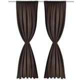VIDAXL -Vorhänge mit Slots 135 x 245 cm braun 2 PCs