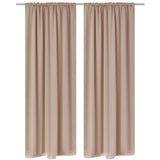 VIDAXL -Vorhänge mit Slots 135 x 245 cm Creme 2 STs