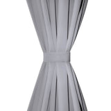 VIDAXL -Vorhänge mit Metallringen 135 x 245 cm 2 Stücke (grau)