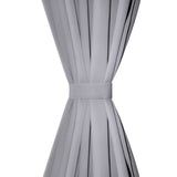 VIDAXL -Vorhänge mit Metallringen 135 x 245 cm 2 Stücke (grau)