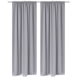 VIDAXL -Vorhänge mit Slots 135 x 245 cm grau 2 STs