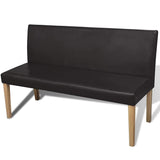 Vidaxl bankje 139,5 cm kunstleer donkerbruin