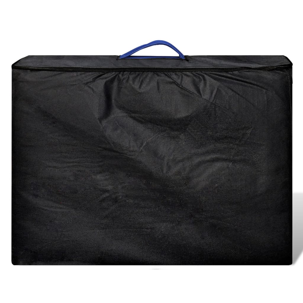 Vidaxl Faltbare Massage Tabelle 3 Zonen mit Holzrahmen (blau)