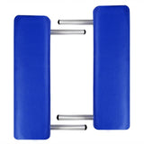 Vidaxl -Massage -Tabelle mit 2 Zonen falten Aluminiumrahmen blau