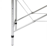 Vidaxl -Massage -Tabelle mit 2 Zonen falten Aluminiumrahmen schwarz