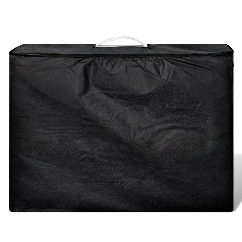 Vidaxl Faltbare Massage Tabelle 4 Zonen mit Holzrahmen (Creme)