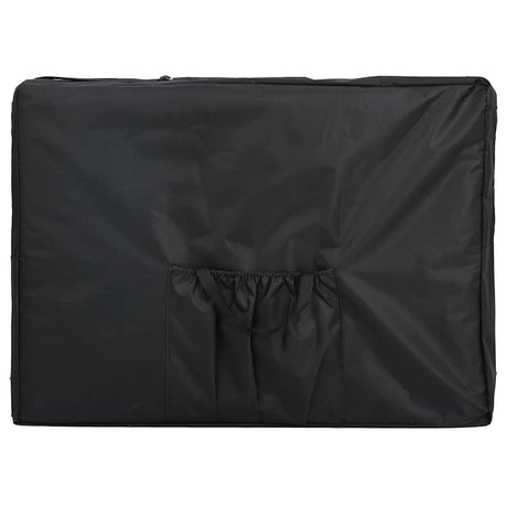 VIDAXL -Massage -Tabelle mit 4 Zonen falten Aluminiumrahmen schwarz