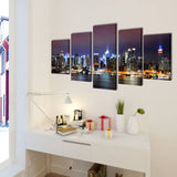 Vidaxl Leinwand Wanddruck Set Buntes New York Skyline 100 x 50 cm