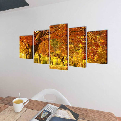 VIDAXL -Leinwand -Wanddruckdruck Set ESDOORN 200 x 100 cm