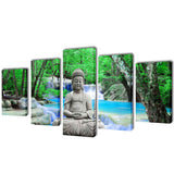 Vidaxl Canvas Wanddruckset Buddha 200 x 100 cm
