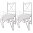 Vidaxl eetkamerstoelen 2 st grenenhout wit