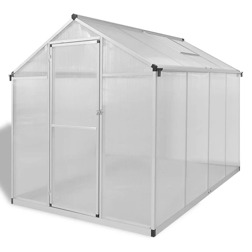 Vidaxl Tuinkas mit Basisrahmen 4,6 m² verstärktes Aluminium