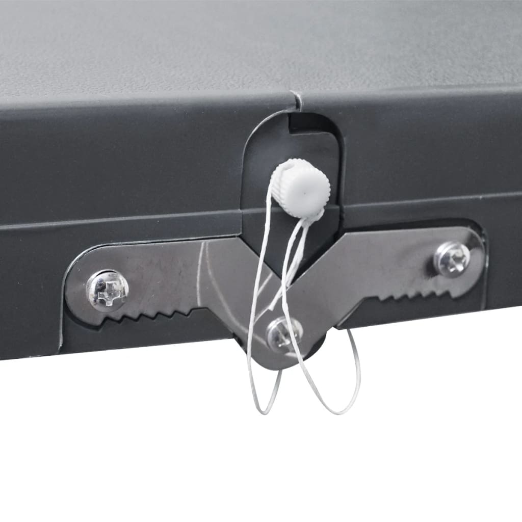 Vidaxl Camping -Tisch mit vier Sitzen faltbares Aluminiumgrau