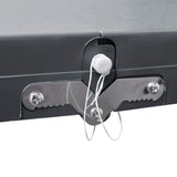 Vidaxl Camping -Tisch mit vier Sitzen faltbares Aluminiumgrau