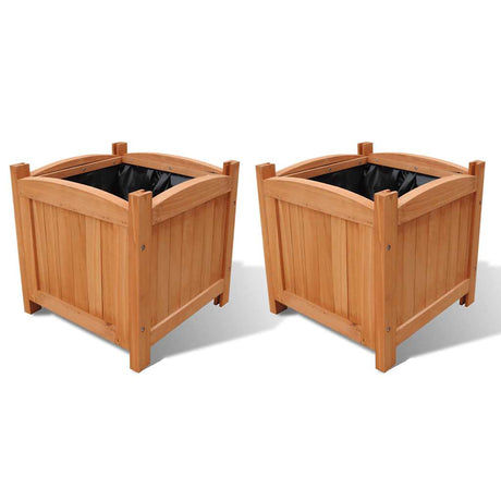 VIDAXL -Pflanzer erhöhten 2 PCs 30x30x30 cm Holz
