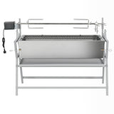 Vidaxl Drehspucke -Grill -Eisen und Edelstahl