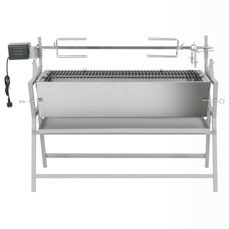 Vidaxl Drehspucke -Grill -Eisen und Edelstahl