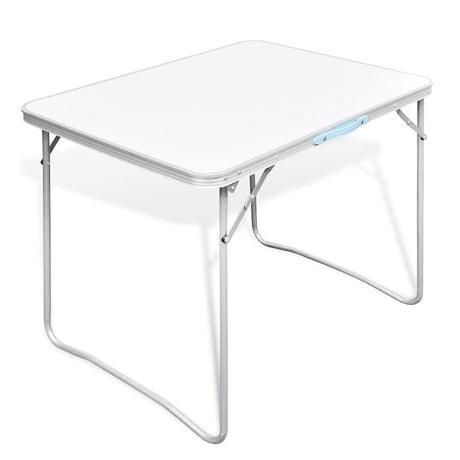 Vidaxl Camping -Tabelle zusammenklappbar mit Metallrahmen 80 x 60 cm