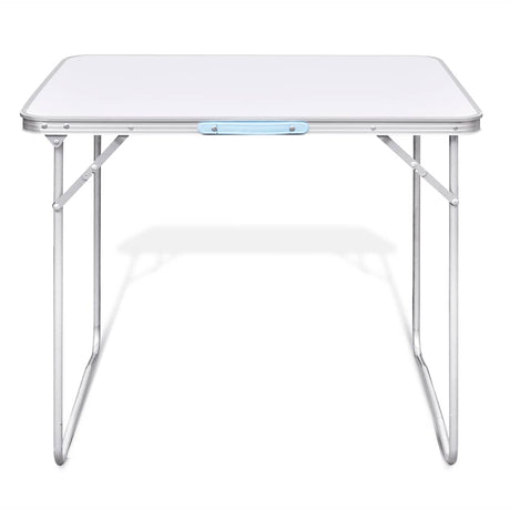 Vidaxl Camping -Tabelle zusammenklappbar mit Metallrahmen 80 x 60 cm