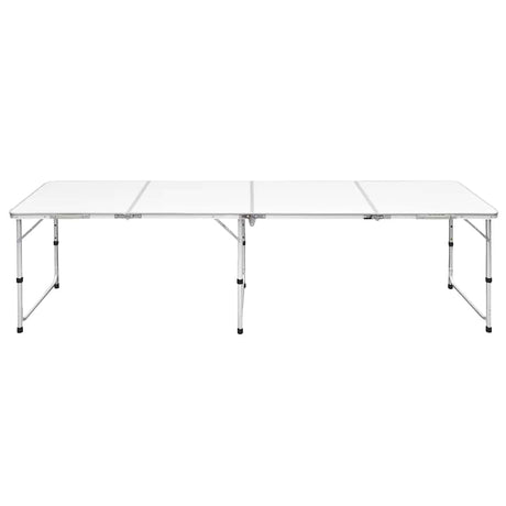 VIDAXL Camping Tabelle zusammenklappbar und einstellbar 240 x 60 cm Aluminium
