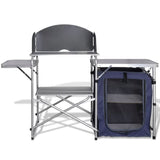 Vidaxl Camping Küche faltbar mit Windschutzscheibenaluminium
