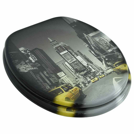 Vidaxl Toilettensitz von MDF mit New Yorker Dessin