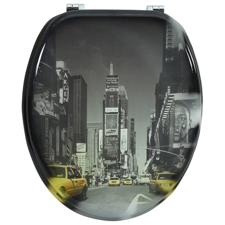 Vidaxl Toilettensitz von MDF mit New Yorker Dessin