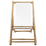 Vidaxl terrasstoel bamboe en canvas