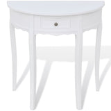 Vidaxl wandtafel met lade halfrond wit