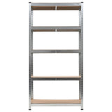 VIDAXL-LAGE RARK 5-layer Stahl und verarbeitetes Holzgrau