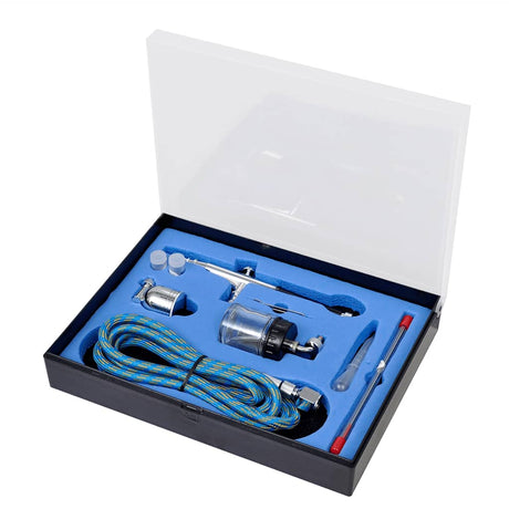 Vidaxl Airbrush-Set mit Glasbecher 0,2 0,3 0,5 mm Düsen