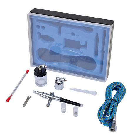 Vidaxl Airbrush-Set mit Glasbecher 0,2 0,3 0,5 mm Düsen