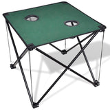 Vidaxl Camping Table zusammenklappbar (dunkelgrün)