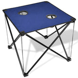 Vidaxl Camping Table zusammenklappbar (blau)